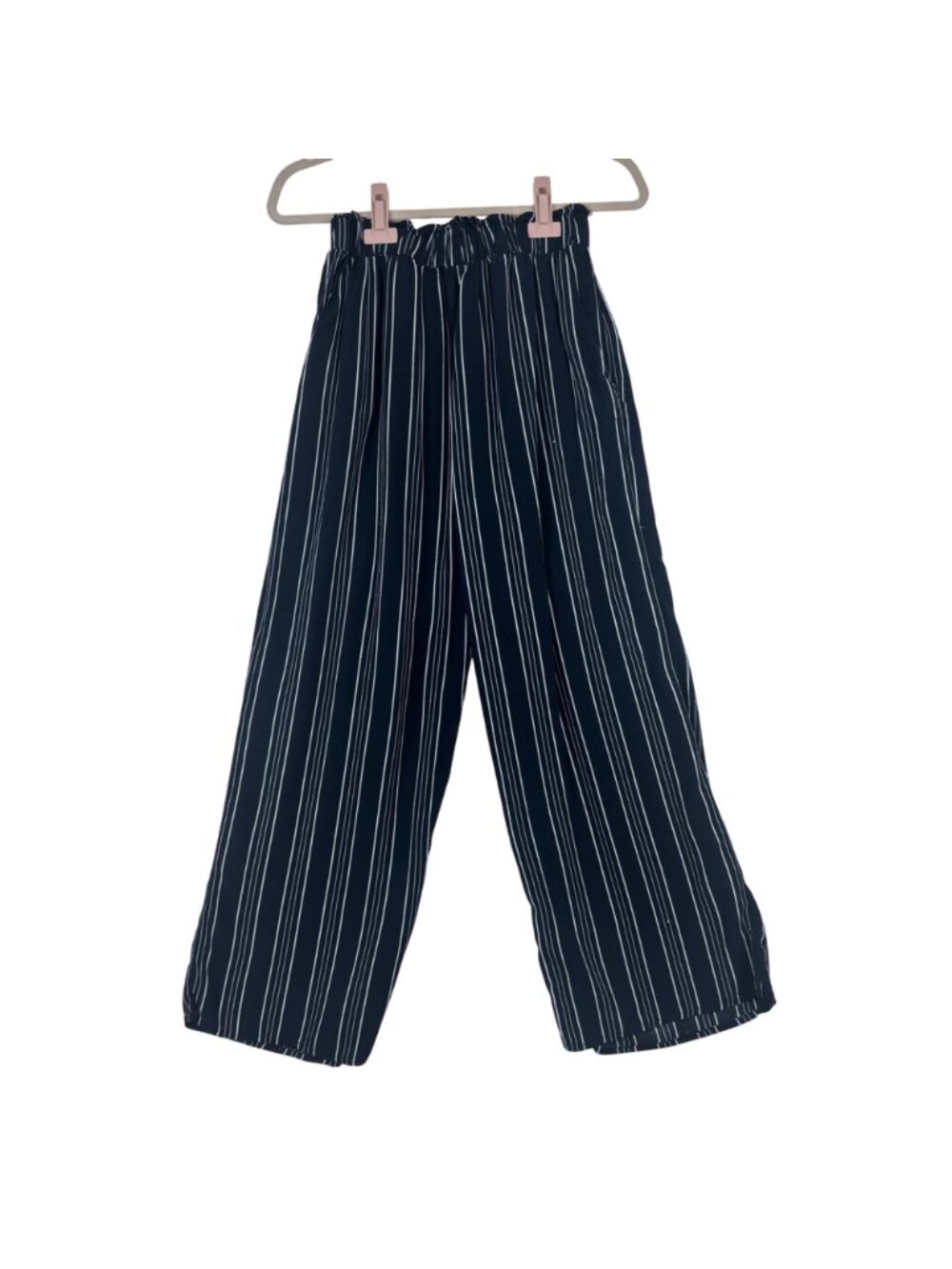✨3/$30 Suzanne Betro S Weekend Striped Wide-Leg Palazzo Elastic Tie Waist Pants - Picture 3 of 4